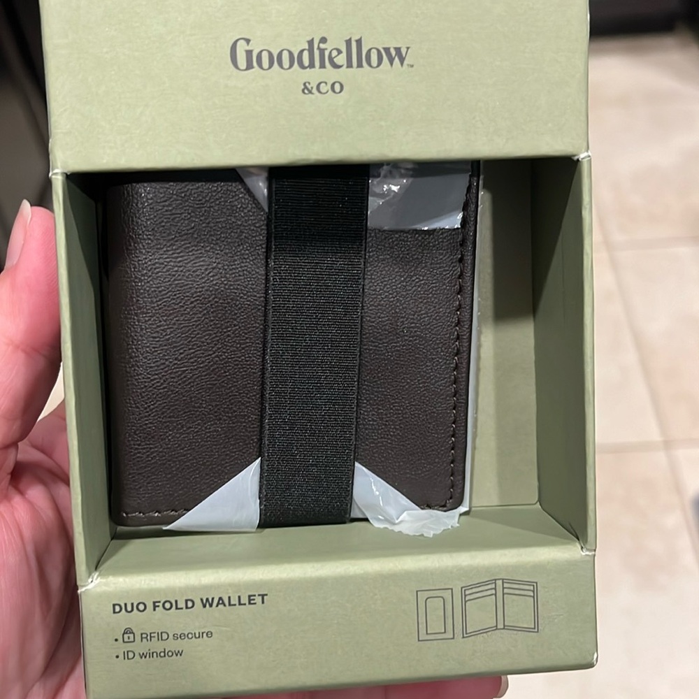New! Goodfellow & Co black duo fold  wallet.